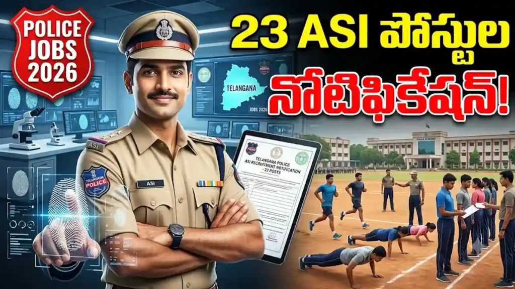 Telangana ASI Jobs 2026 Fingerprint Bureau Notification 23 Posts Recruitment