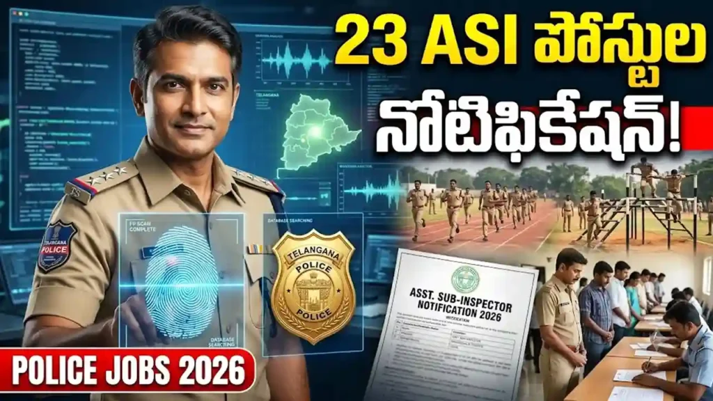 Telangana ASI Jobs 2026 notification direct link apply now 2026 july update