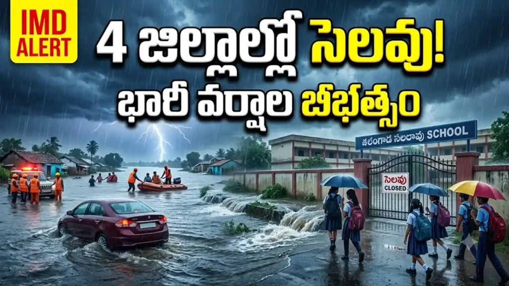 Heavy rains in North Telangana force closure of schools and colleges in Nirmal, Nizamabad, Mancherial and Kumram Bheem Asifabad districts.
