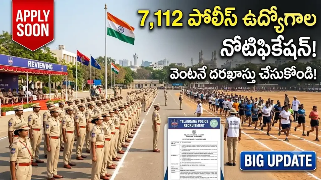 Telangana Police Notifications 2026 for 7112 constable vacancies