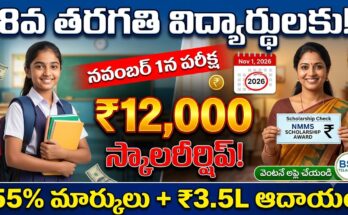 NMMSS Exam 2026 - National Means-cum-Merit Scholarship for 8th class students. ₹12,000 annual scholarship, eligibility, and application details.