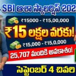 sbi asha scholarship 2026 – sbi foundation platinum jubilee asha scholarship 25707 students financial aid up to rs 15 lakhs apply online in telugu.