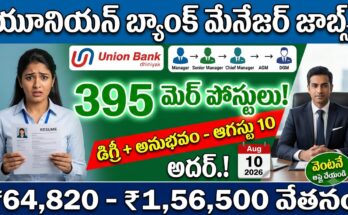 union bank manager jobs 2026 – union bank of india 395 manager senior manager chief manager agm dgm vacancies degree banking experience eligible apply online