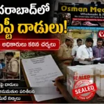 Hyderabad Food Safety Raid officials inspecting meat shop and seized meat during investigation in Mallepally