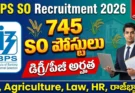 ibps so recruitment 2026 – ibps crp spl xvi specialist officer 745 vacancies degree pg eligible apply online
