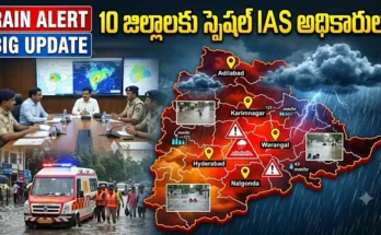 Senior IAS officers appointed by Telangana government to monitor heavy rainfall and flood situations