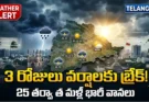 Telangana rain update showing temporary monsoon break before heavy rainfall returns after July 25
