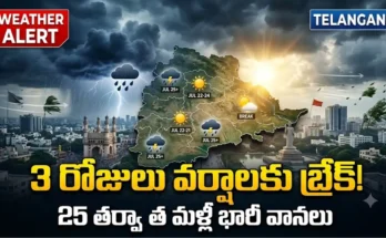 Telangana rain update showing temporary monsoon break before heavy rainfall returns after July 25