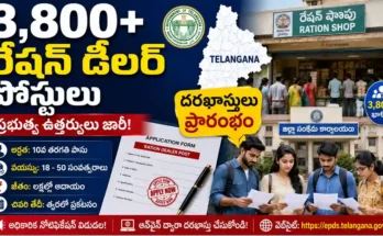 Telangana Ration Dealer Recruitment 2026 notification for 3800 ration shop dealer vacancies