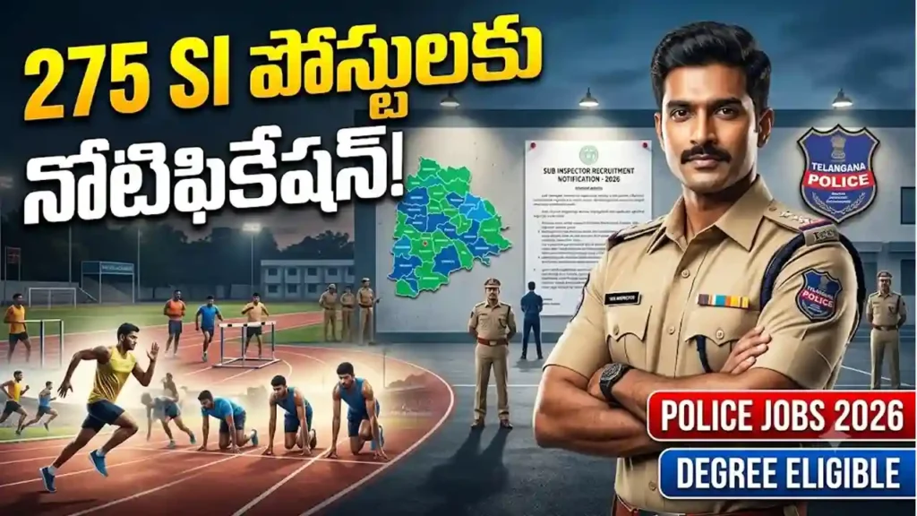 Telangana SI Notification 2026 275 Police Recruitment TSLPRB