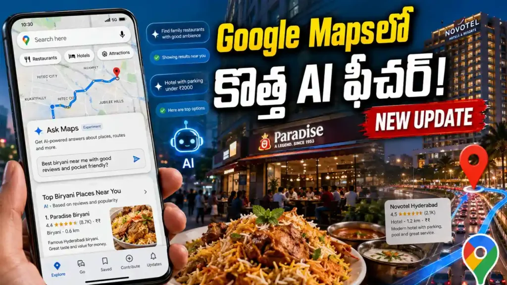 Google Maps Ask Maps AI feature for food, hotel and travel search in India latest updates