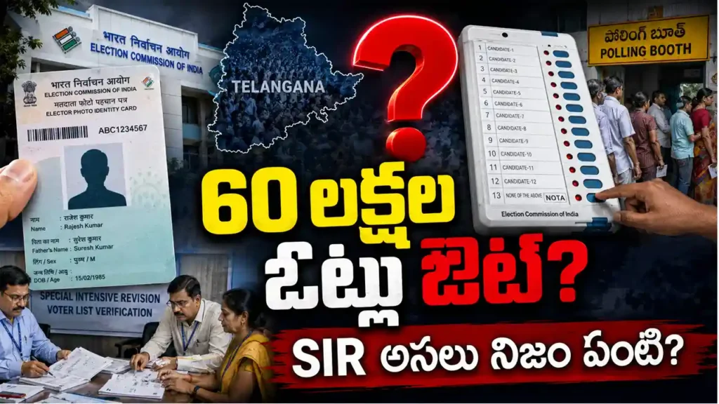 Telangana Voter List SIR Update 2026 latest full details