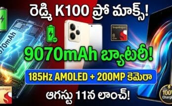 Redmi K100 Pro Max Specs - 9070mAh battery, 6.9-inch 185Hz AMOLED display, 200MP camera, and Snapdragon 8 Elite Gen 5.