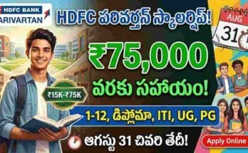 parivartan scholarship 2026 – hdfc bank parivartan ecss scholarship programme 2026-27 financial aid up to rs 75000 for school college students