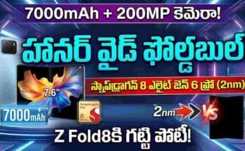 Honor Wide Foldable Smartphone 2026 - Snapdragon 8 Elite Gen 6 Pro, 7000mAh battery, and 200MP camera leaks.