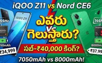 iQOO Z11 vs OnePlus Nord CE6 - Detailed comparison of specs, price, battery, and camera for mid-range smartphones.