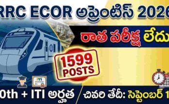 rrc ecor apprentice 2026 – rrc east coast railway 1599 trade apprentice vacancies 10th iti eligible apply online