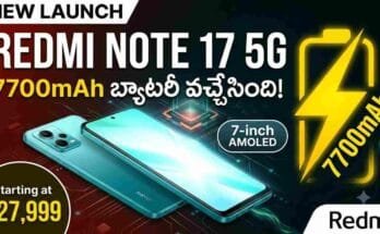 Redmi Note 17 and 17 5G Launch - 7700mAh battery, 7-inch AMOLED display, and 50MP camera specs.