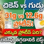 Chicken vs egg protein comparison – skinless chicken breast vs hard-boiled eggs for muscle building and weight loss nutrition.