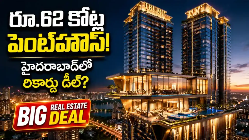 Hyderabad luxury penthouse reportedly worth Rs 62 crore at Trump Towers Hyderabad in Kokapet Golden Mile real estate market.