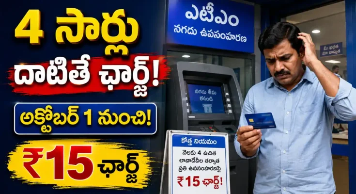 SBI Cash Withdrawals నాలుగు సార్లు దాటితే ఛార్జ్