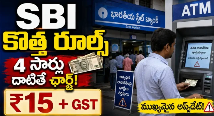 SBI new rules 2026 showing new cash withdrawal charges for BSBD account holders