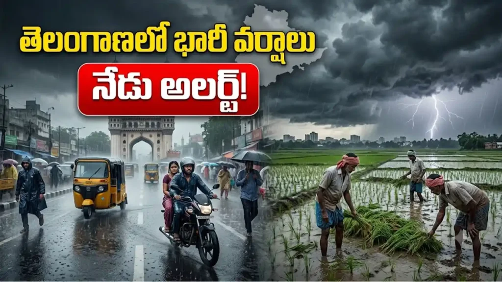 Telangana Rain Alert August 24 2026 heavy rain weather update