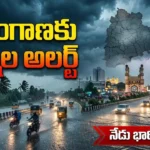Telangana Weather Alert Today August 25 2026 with heavy rain clouds and Hyderabad skyline