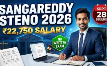 sangareddy steno 2026 – sangareddy fast track special court stenographer grade-3 post degree shorthand eligible apply via post