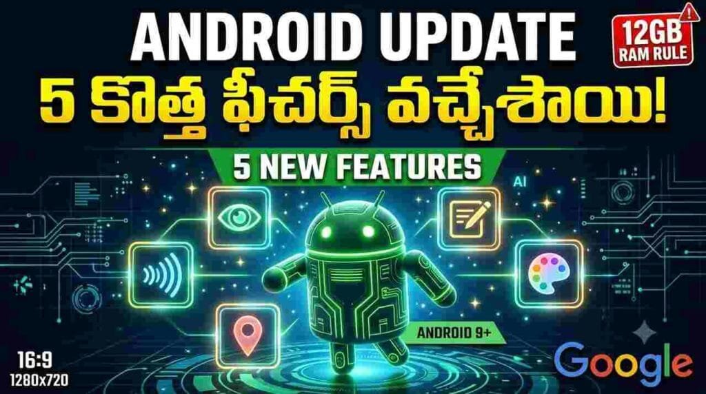 Google September Android Drop 2026 - 5 new features including Guided Vision, Motion Assist, and 12GB RAM AI requirements.