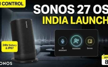Sonos 27 OS and Sonos Play India Launch - AI control, Beam Ultra, Ace Ultra, and Sonos Play portable speaker specs.