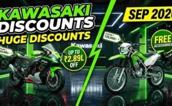 Kawasaki Bikes Discounts September 2026 - Massive cash discounts and free accessories on Ninja, Z-series, and KLX models.