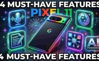 Google Pixel 11 Best Features - Rambler, Magic Capture, Teleprompter, and Social Media Grid features.