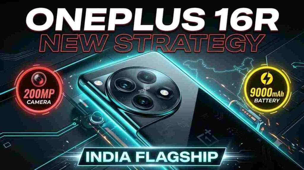 OnePlus 16R India Flagship - 200MP camera, 9000mAh battery, and new India market strategy.