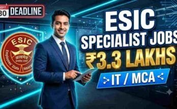 esic specialist jobs 2026 – esic pmu specialist 25 contract posts computer science it mca eligible apply via email