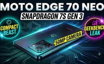 Motorola Edge 70 Neo Geekbench - Snapdragon 7s Gen 3, 50MP triple camera, and compact design.