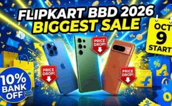 Flipkart Big Billion Days Sale 2026 - iPhone 17, Samsung Galaxy S26, Google Pixel 10 deals and 10% bank offers.