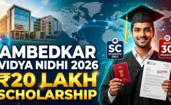 ambedkar vidya nidhi 2026 – telangana sc students overseas education scholarship rs 20 lakh financial aid apply online