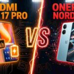 Redmi Note 17 Pro vs OnePlus Nord CE 6 - 9000mAh vs 8000mAh battery, Snapdragon chipsets, and AMOLED display comparison.