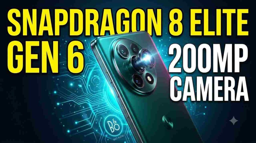 Motorola Signature 27 Specs- Snapdragon 8 Elite Gen 6, 200MP periscope, ArcticMesh cooling, and B&O audio.