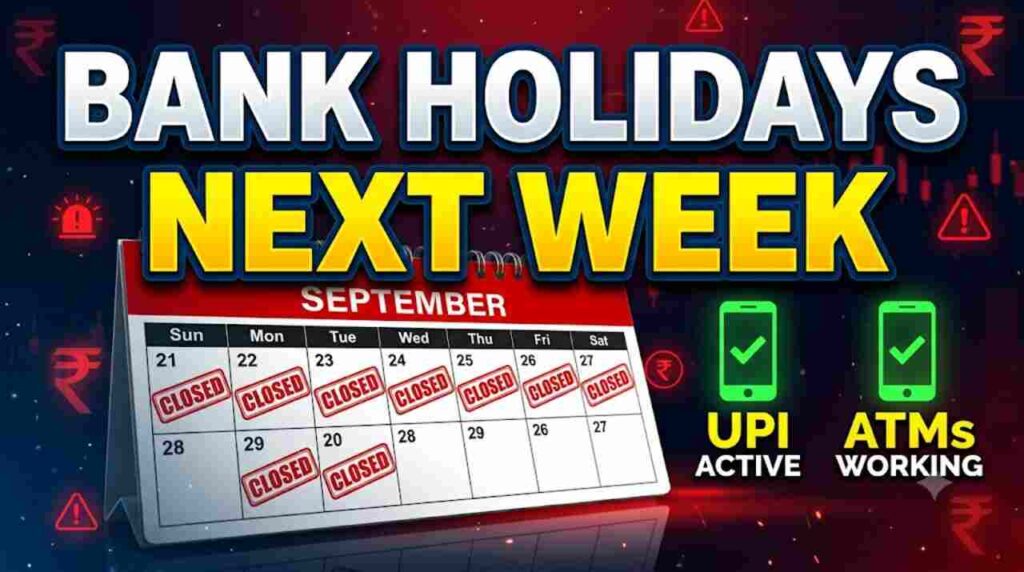 Bank Holidays September 2026 - RBI holiday calendar, city-wise bank closures, and digital banking availability.
