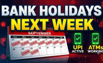 Bank Holidays September 2026 - RBI holiday calendar, city-wise bank closures, and digital banking availability.