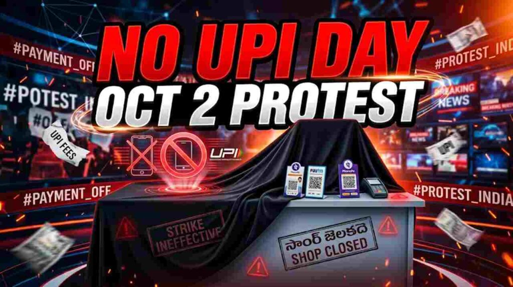 No UPI Day October 2 Protest - Traders covering UPI QR codes and sound boxes to protest 0.4% MDR levy.