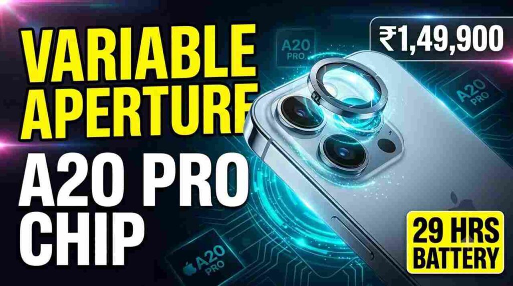 iPhone 18 Pro Max First Impressions - Variable aperture camera, A20 Pro chip, and Glacier finish.