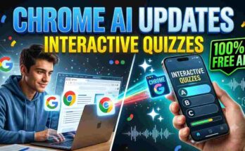 Google Chrome AI Features Students - Interactive quizzes, audio analysis, and cross-device tab sharing.