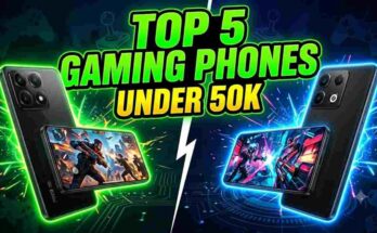 Best Gaming Phones Under 50000 - Poco X8 Pro Max, OnePlus Nord 6, Redmi Turbo 5, Nothing Phone 4a Pro, and Motorola Edge 70 Pro+.