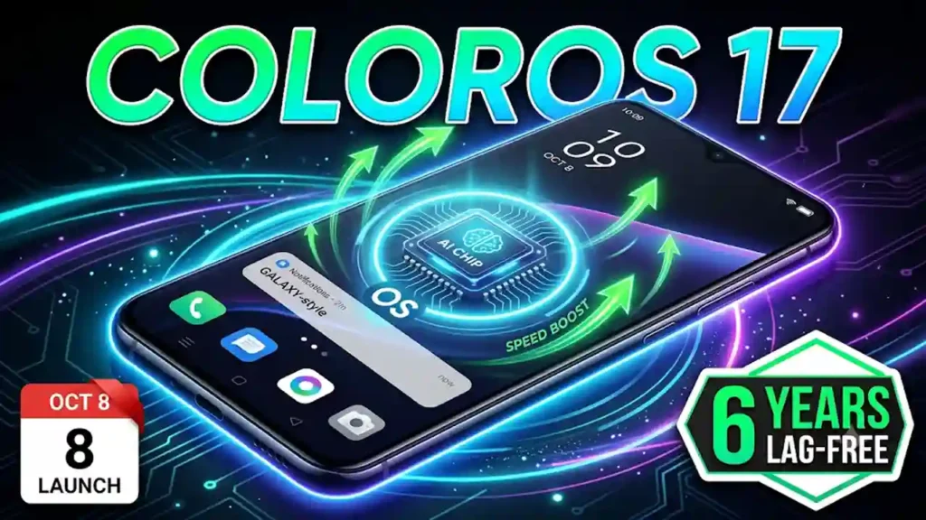 ColorOS 17 Update - Fluid Design, AI Photo Editor, Tidal Engine, and unified OxygenOS/Realme UI.