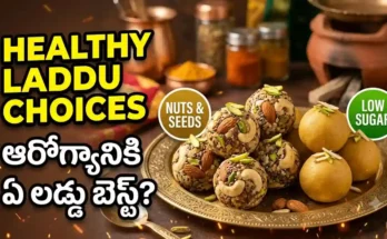 Healthy laddu choices – homemade nut, seed, and besan laddus with minimal sugar for a balanced diet.