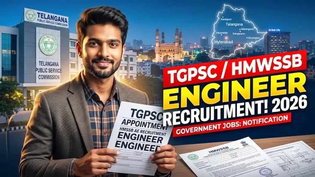 Telangana Govt Jobs TGPSC 130 HMWSSB Manager Engineering posts 2026