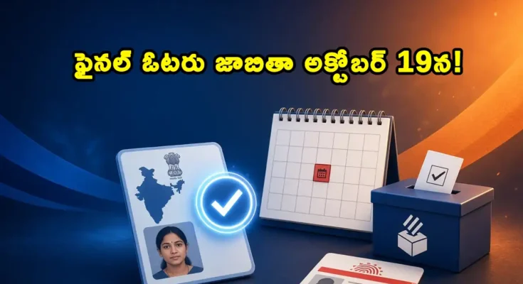 Telangana Voter List SIR Final October 19 2026